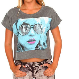Blondie Debbie Harry punk rock Official Crop Top Tee XL NWT